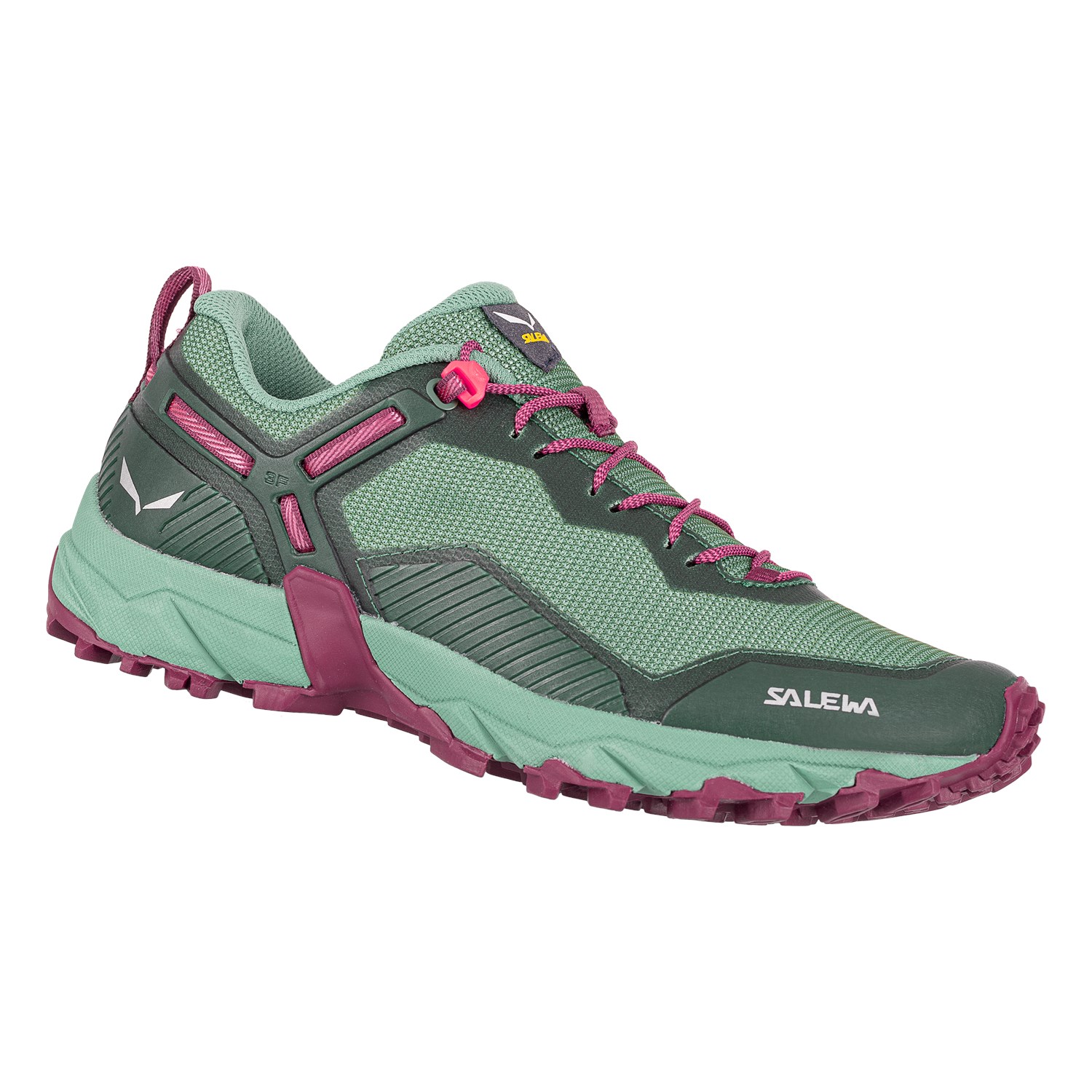 Salewa Women's Ultra Train 3 Hiking Shoes Green ZEQ-835047